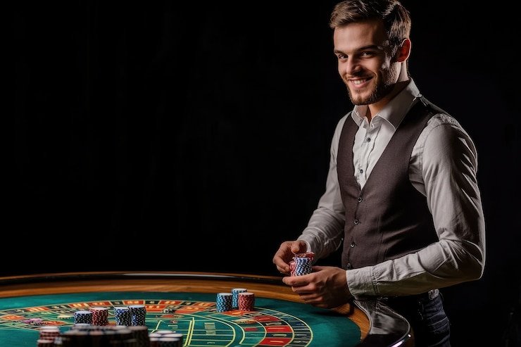 Live blackjack dealer on bola86 slot streaming to mobile phone